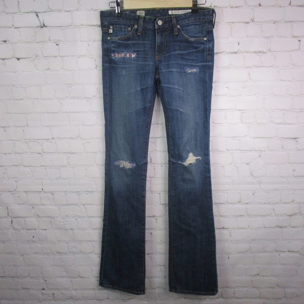 AG Adriano Goldschmied Angel Boot Cut Patchwork Distressed Jeans